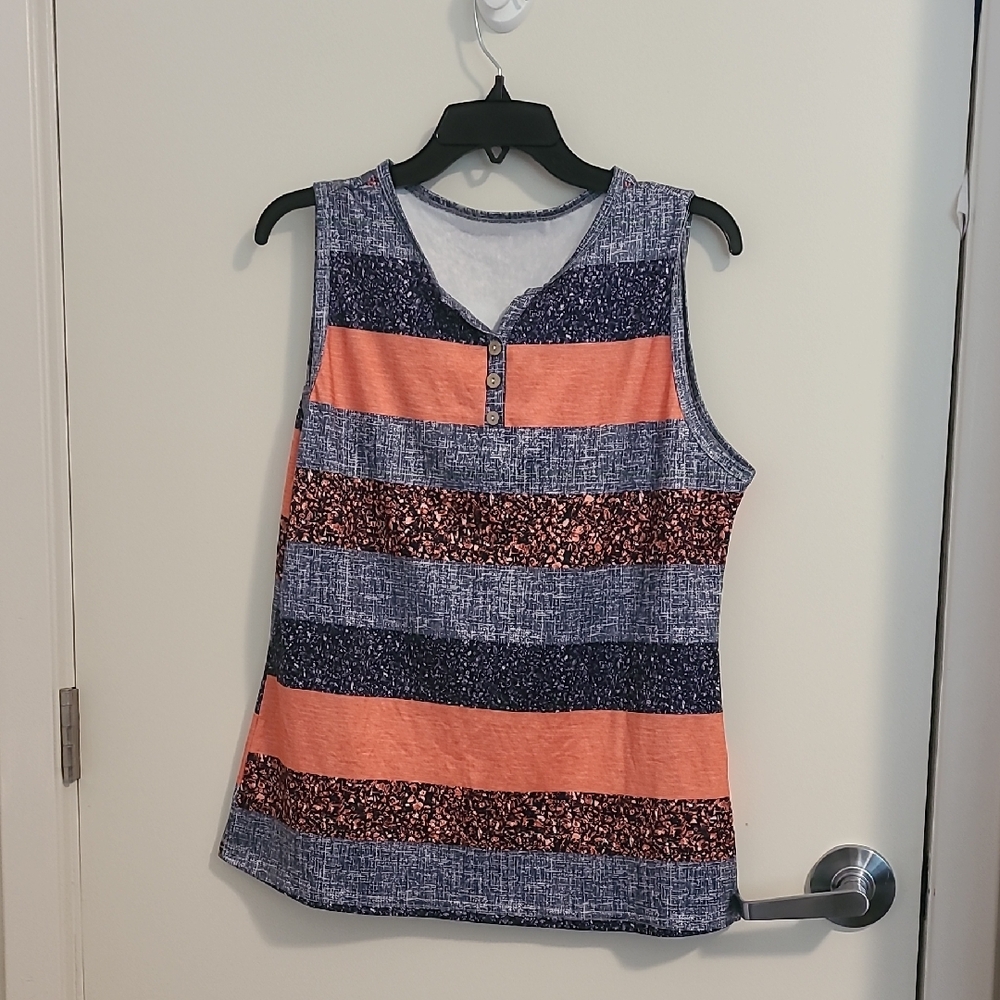 Unknown Brand Women's Multi-Color Sleeveless Top Size XL Pre-Owned Summer Casual